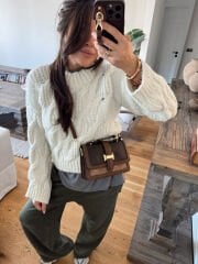 Yumoş saç örgü kazak