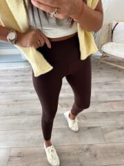 Modal kumaş toparlayıcı tayt acı kahve