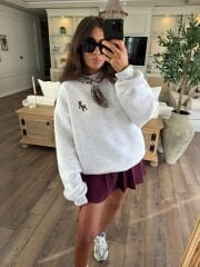 Fularlı Bambi sweatshirt