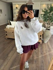 Fularlı Bambi sweatshirt