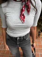 Yarım kol pamuklu basic