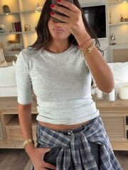 Yarım kol pamuklu basic