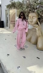 Pırıltılı, soft pembe 2’li takım