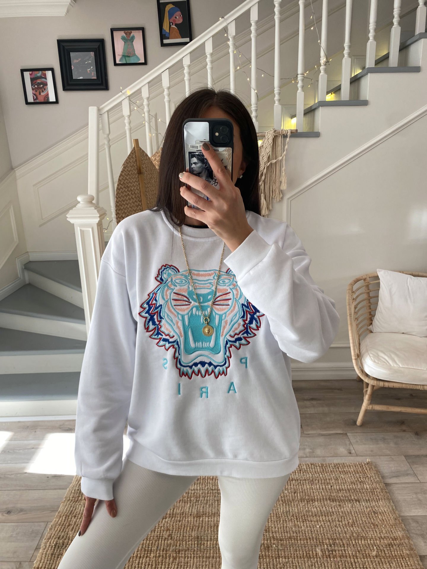 İşlemeli sweatshirt