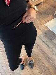 Modal kumaş toparlayıcı tayt siyah