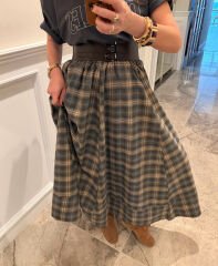 Pamuklu Ekose Closh Etek