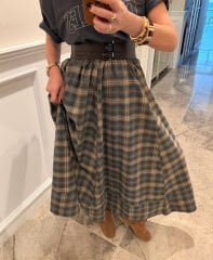 Pamuklu Ekose Closh Etek