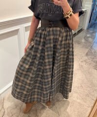 Pamuklu Ekose Closh Etek