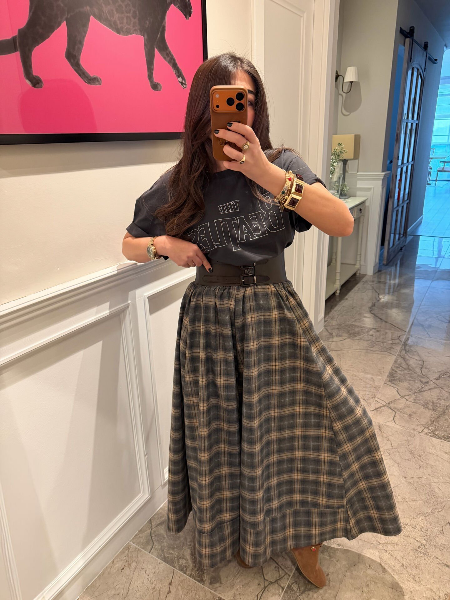 Pamuklu Ekose Closh Etek