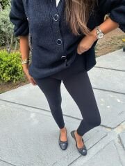 Modal kumaş lacivert tayt