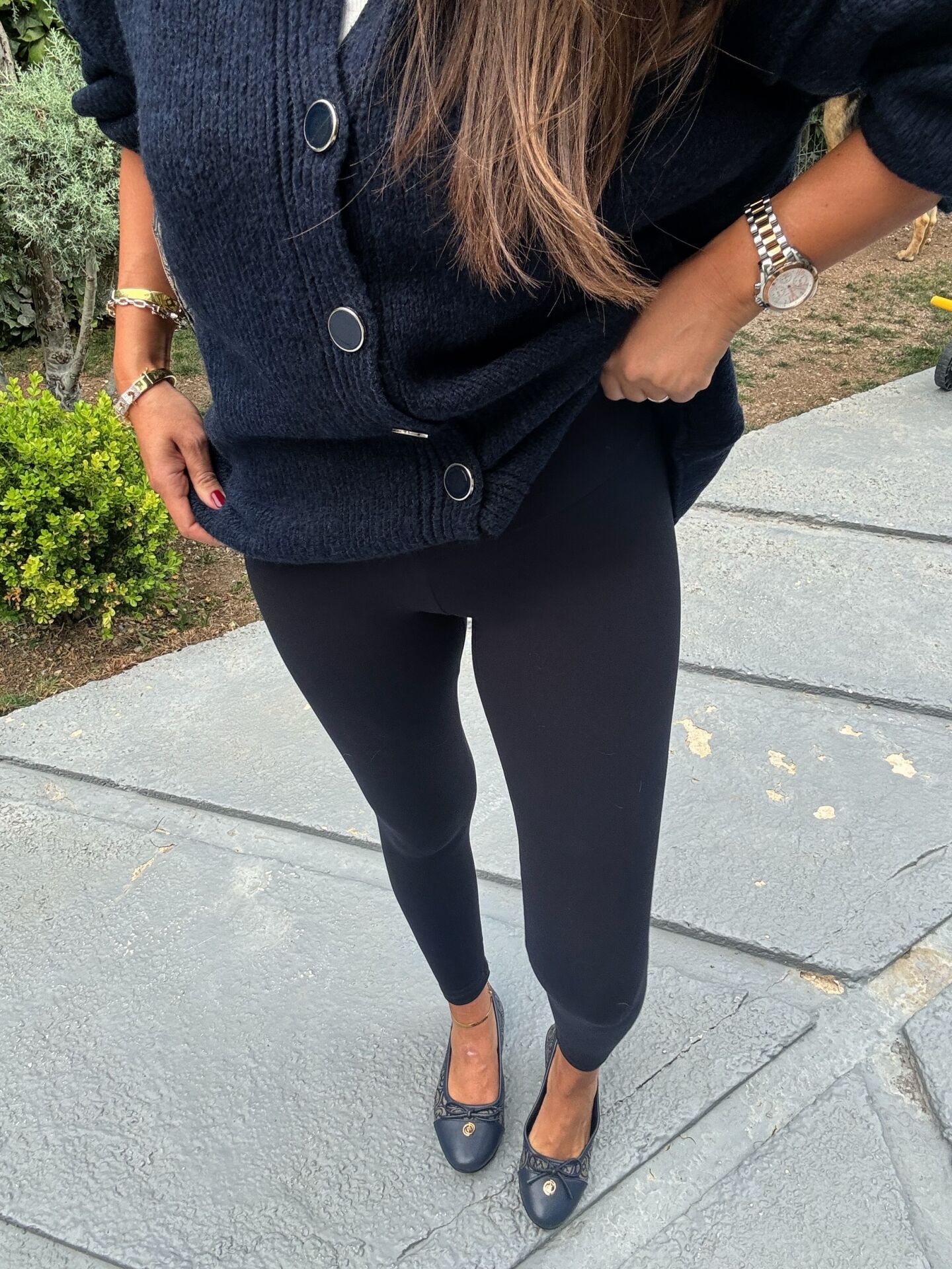 Modal kumaş lacivert tayt