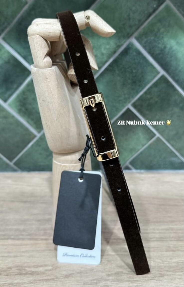 Nubuk Premium Acı Kahve Kemer