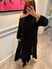 Fermuarlı Modal Elbise