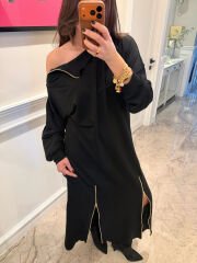 Fermuarlı Modal Elbise