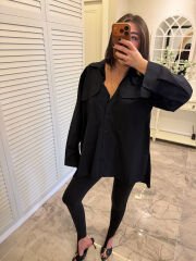 Cepli Oversize Gömlek