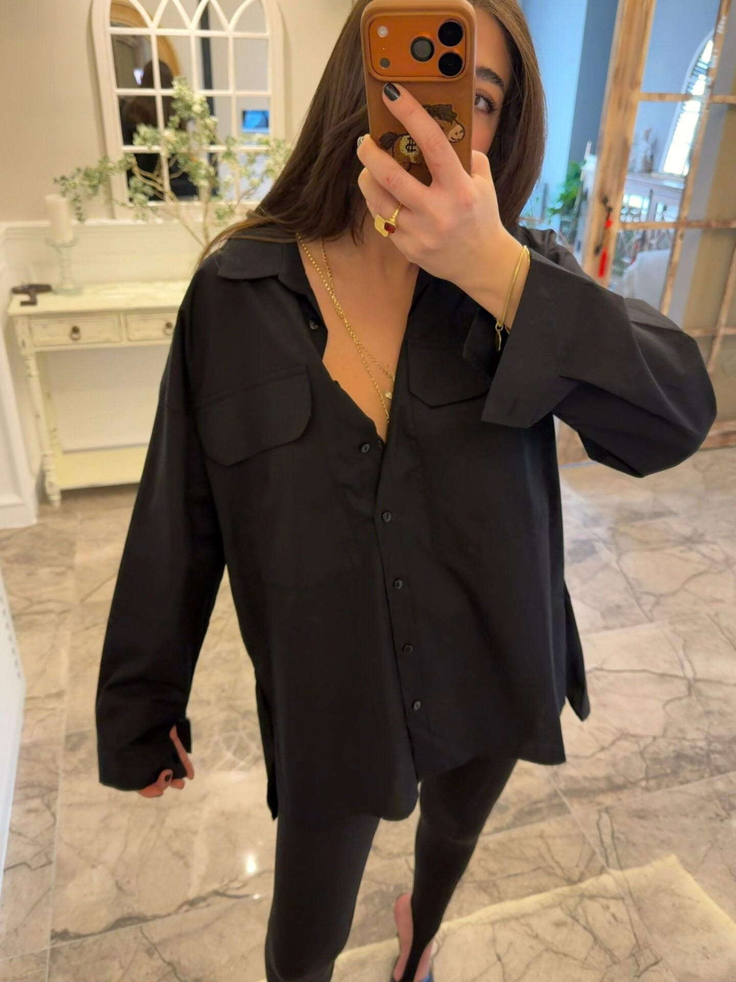 Cepli Oversize Gömlek