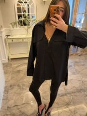 Cepli Oversize Gömlek