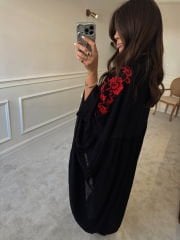 Tasarım nakış detaylı kimono