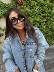 Arkası baskılı eskitme kot gömlek elbise