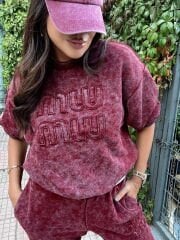 Miu Yıkamalı Bordo Takım