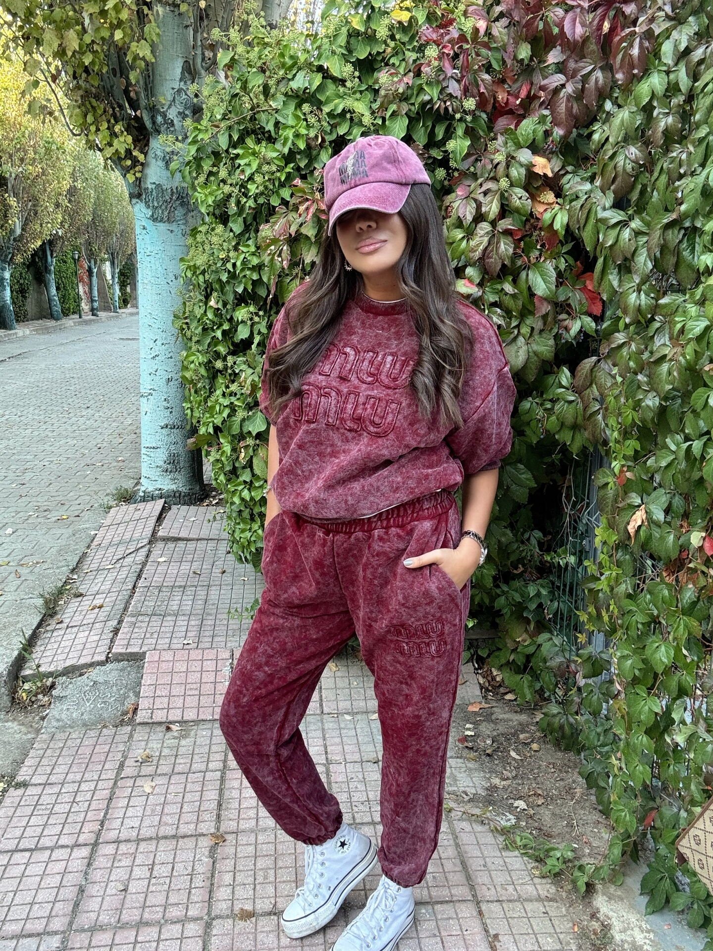 Miu Yıkamalı Bordo Takım