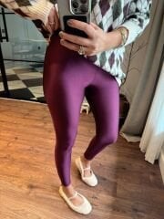 Karol mürdüm parlak tayt