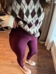 Karol mürdüm parlak tayt