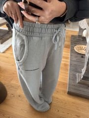 Yıkamalı wide leg eşofman altı