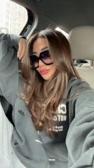 Antrasit yırtık detaylı sweat