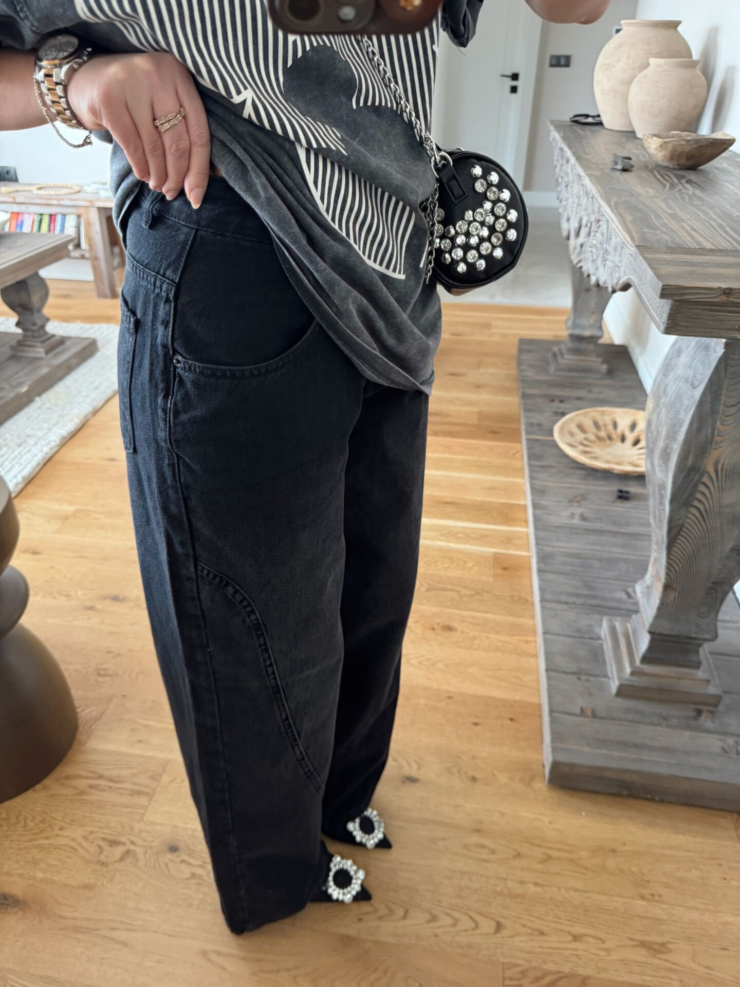 Yıkamalı Barrel Jean