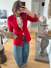 Premium Seri Nar Çiçeği Kelebek Kesim Ceket