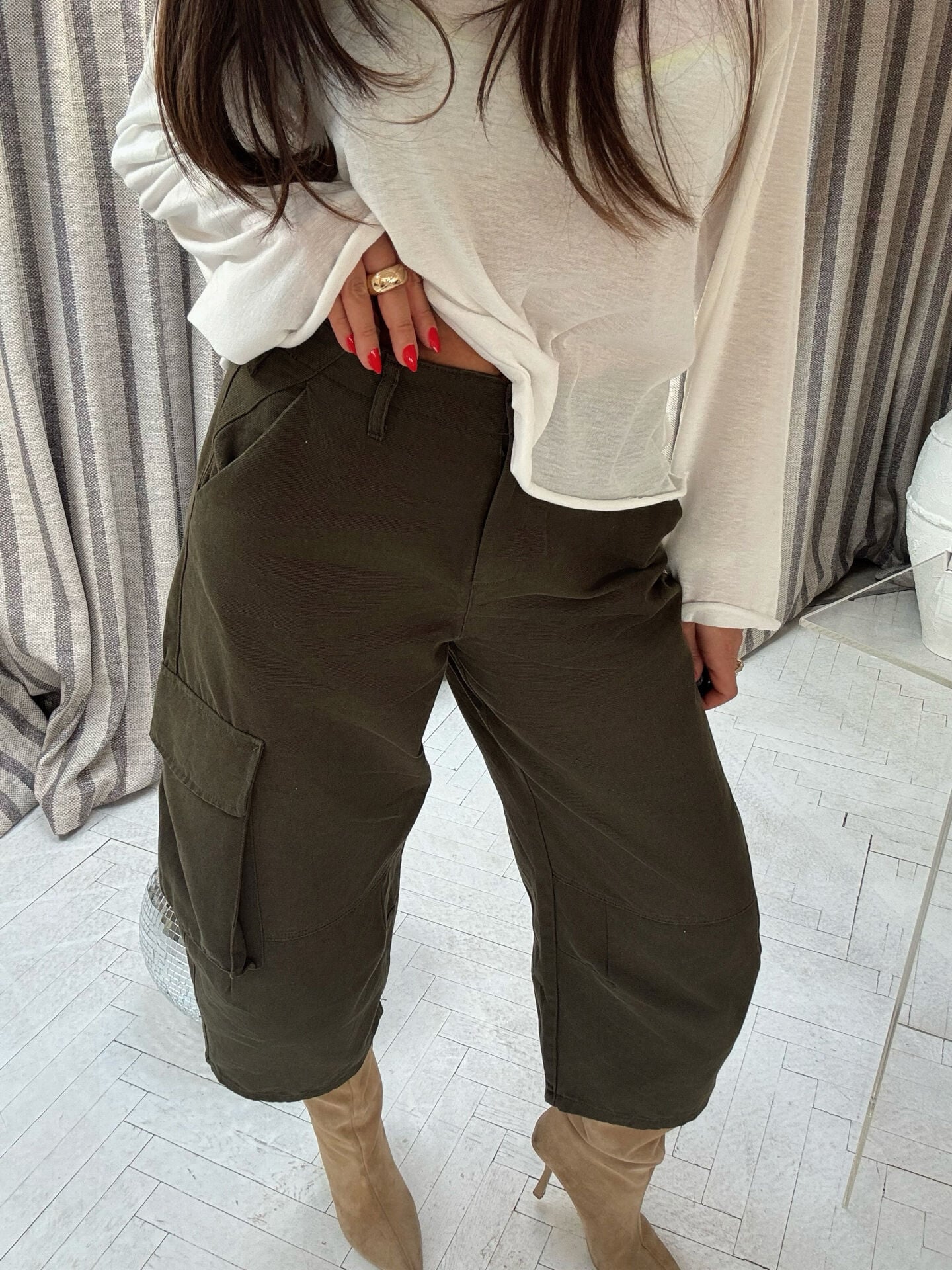 BERMUDA KARGO PANTOLON HAKİ