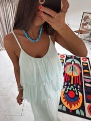 Azure Soleil Maxi İthal Elbise