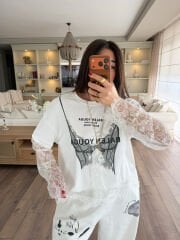 Dantelli Tasarım Tshirt