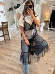 Tasarım tül elbise