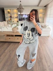 Mickey Yıkamalı Tshirt