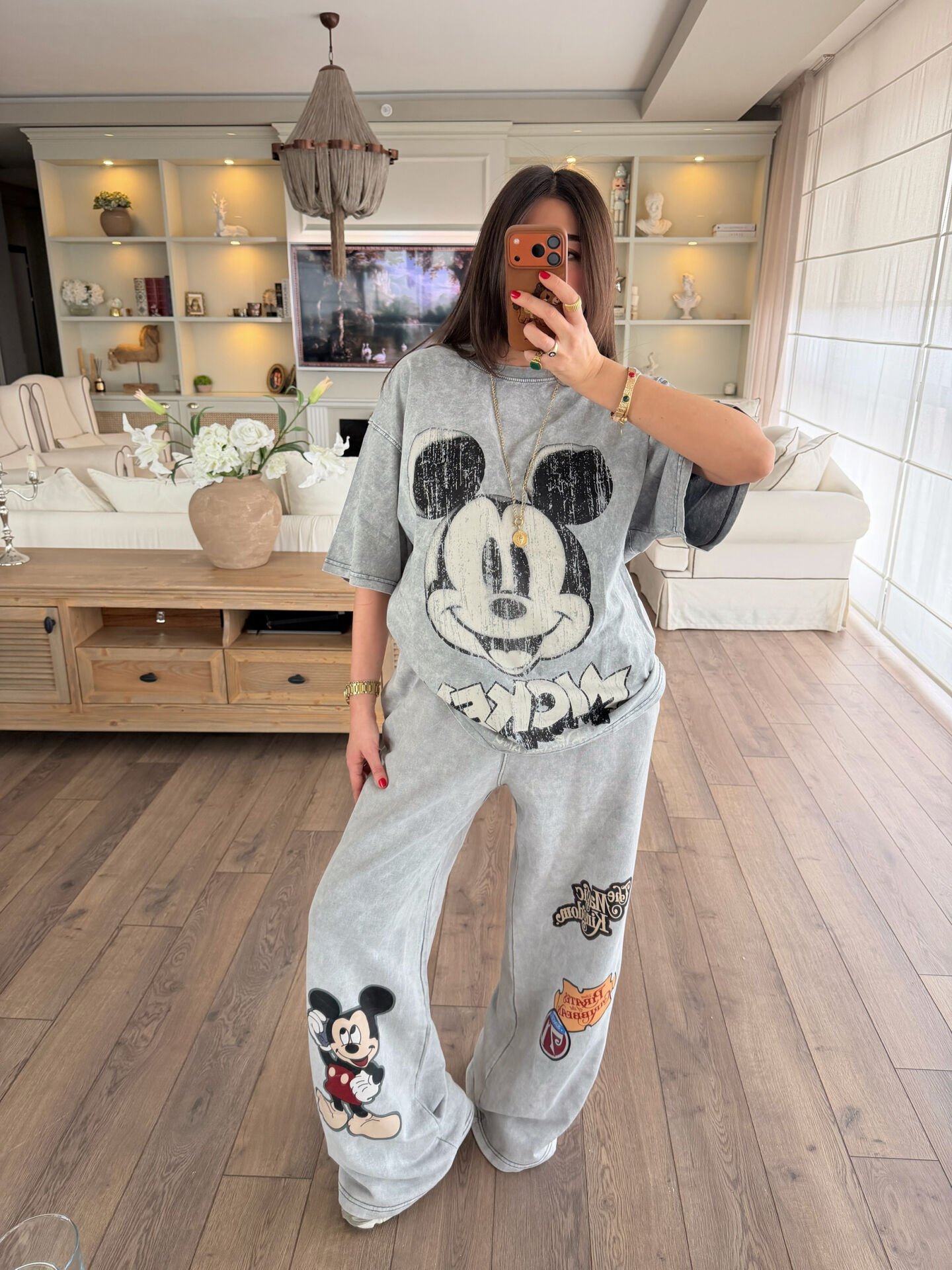 Mickey Yıkamalı Tshirt
