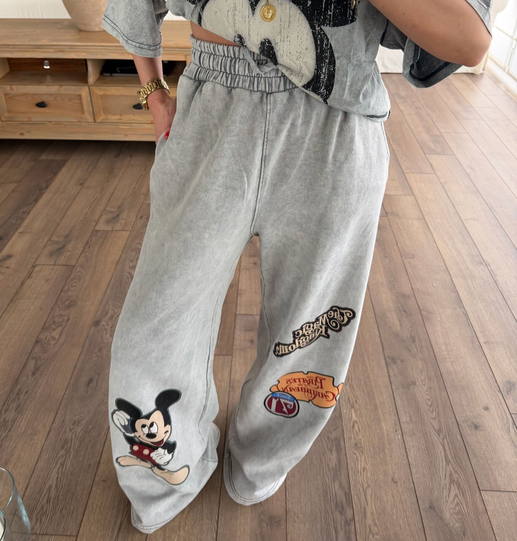 Mickey Yıkamalı Eşofman Altı