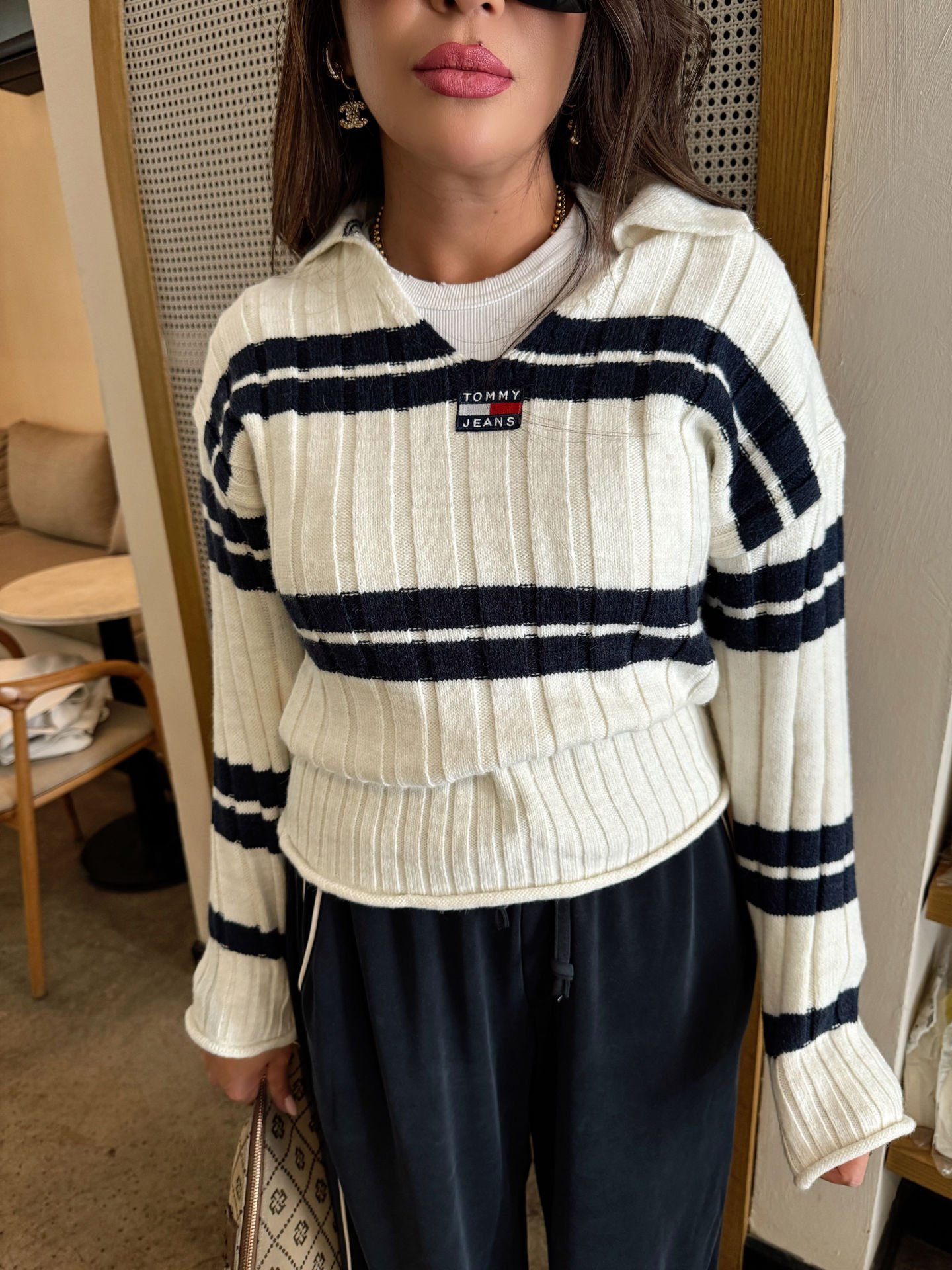 Laci çizgili Tommy triko