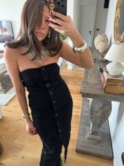 ZRA likralı denim  büstiyer elbise