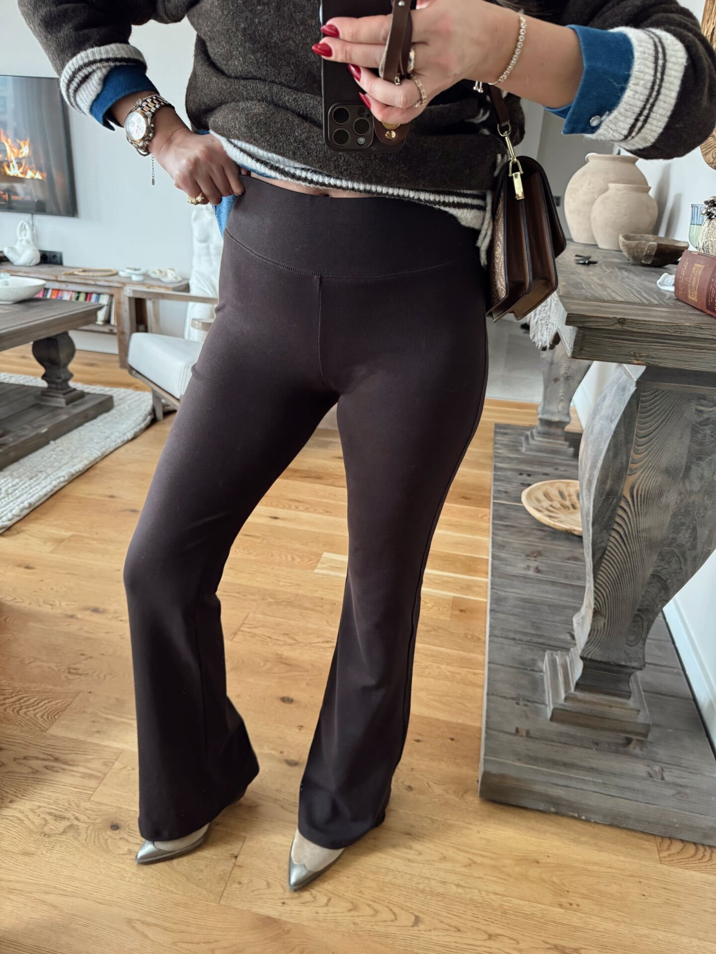 Kaşkorse tayt pantolon acı kahve