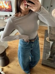 Pamuklu kumaş kayık yaka yarı transparan basic