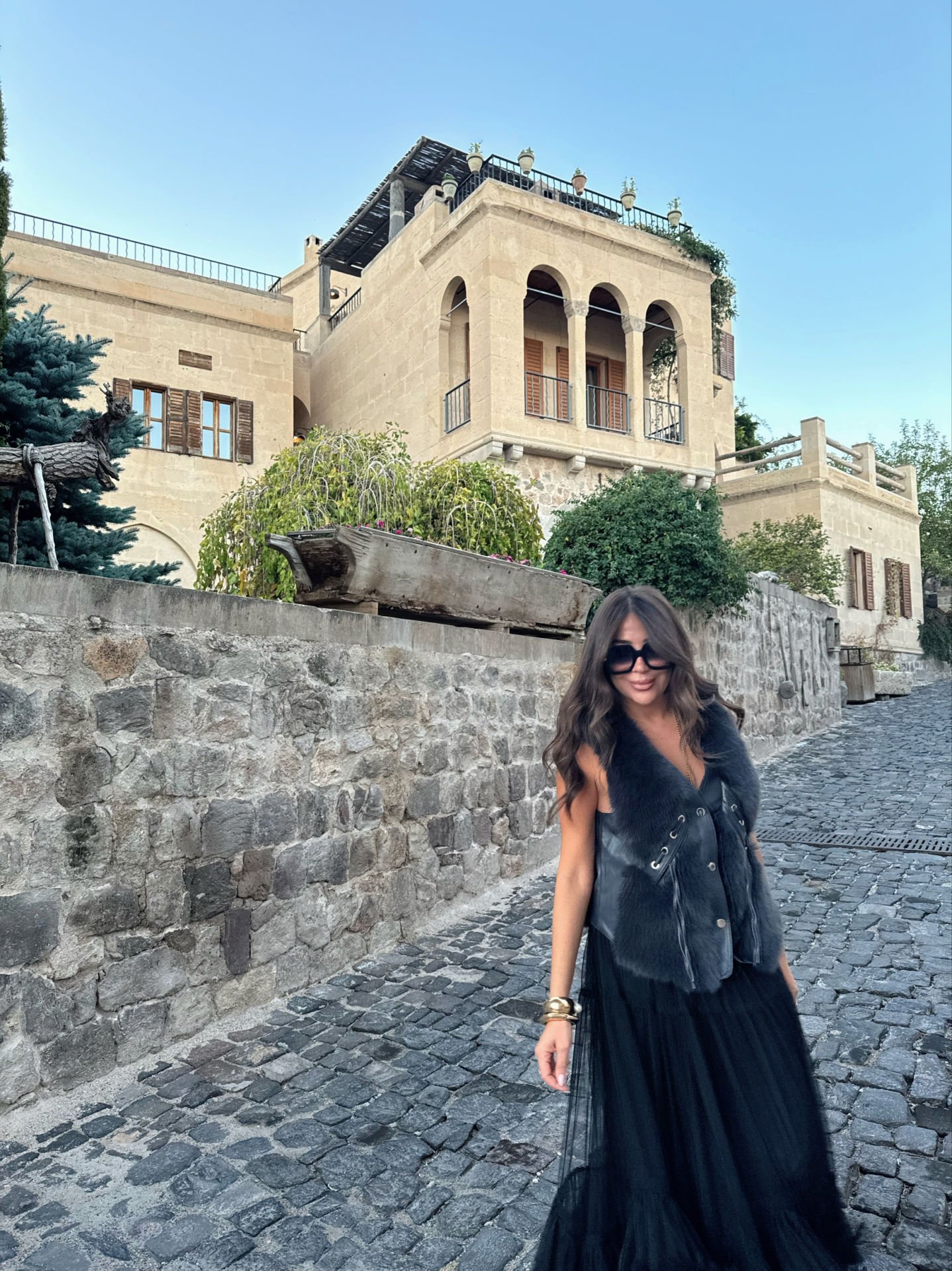 İthal kürklü füme yelek