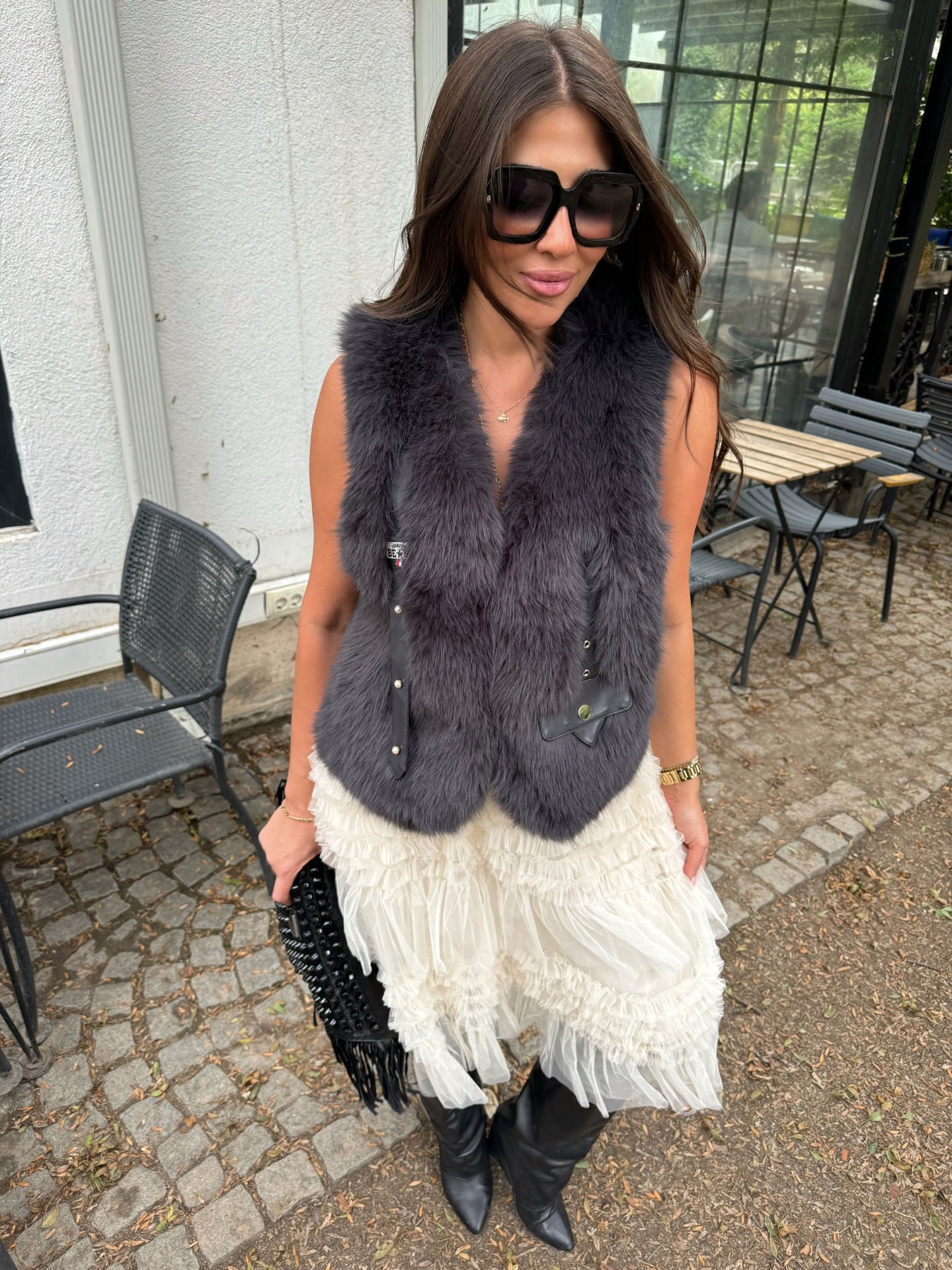 Tokalı ithal füme  yelek