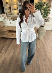 Massimo kemerli gömlek