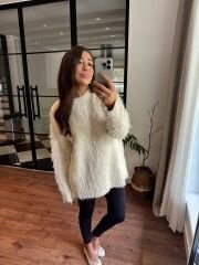 Taş renk sakallı uzun triko