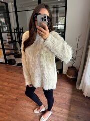 Taş renk sakallı uzun triko