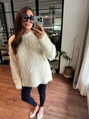 Taş renk sakallı uzun triko