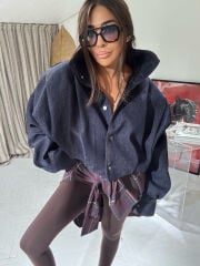 DENIM KISA TRENCH COAT