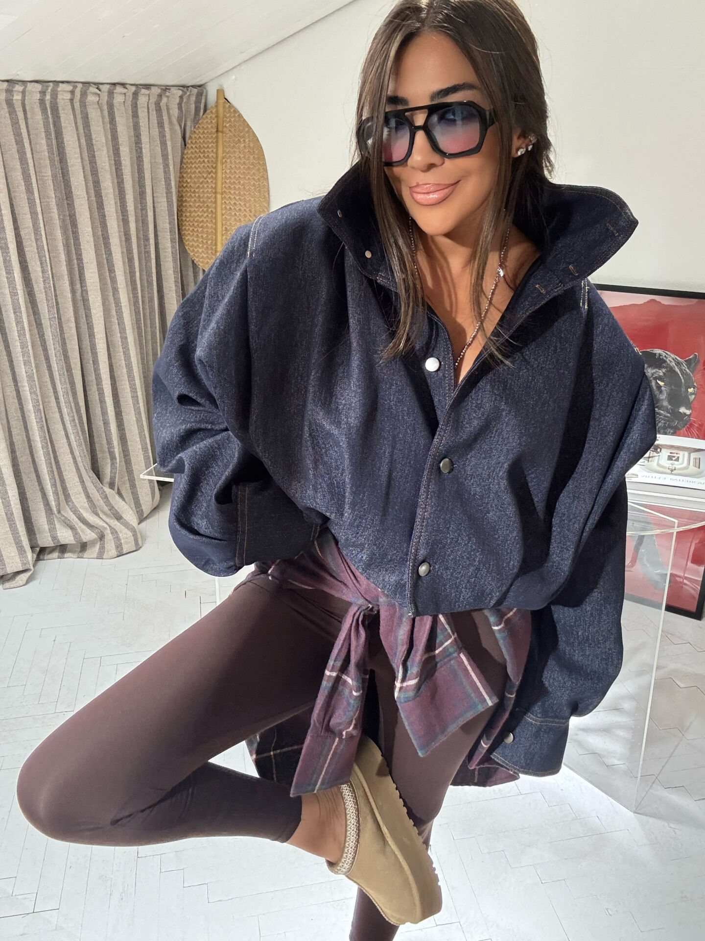 DENIM KISA TRENCH COAT